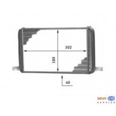 8FH 351 312-241 HELLA Теплообменник, отопление салона