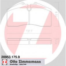 20953.175.9 ZIMMERMANN Комплект тормозных колодок, дисковый тормоз