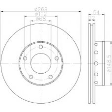 MDC1921 MINTEX Тормозной диск