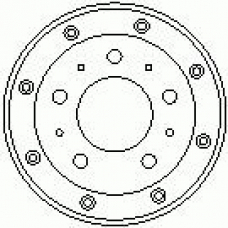 7D0442 KAWE Тормозной барабан