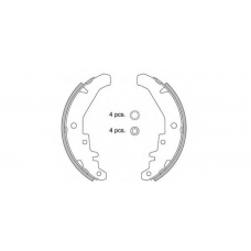 H9665 PAGID Комплект тормозных колодок