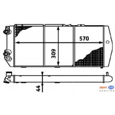 8MK 376 715-181 HELLA Радиатор, охлаждение двигател