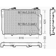 DRM17071 DENSO Радиатор, охлаждение двигателя