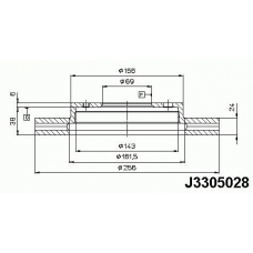 J3305028 NIPPARTS Тормозной диск