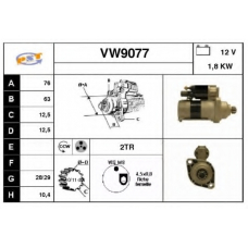 VW9077 SNRA Стартер