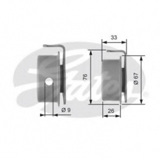 T41241 GATES Натяжной ролик, ремень грм