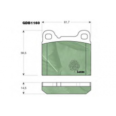 GDB1160 TRW Комплект тормозных колодок, дисковый тормоз