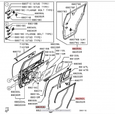 5755A135 MITSUBISHI Уплотнитель задней левой две