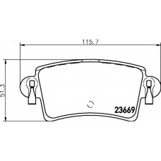 8DB 355 009-421 HELLA Комплект тормозных колодок, дисковый тормоз