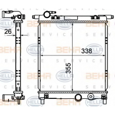 8MK 376 735-021 HELLA Радиатор, охлаждение двигателя