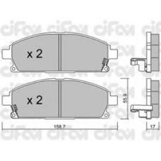 822-406-1 CIFAM Комплект тормозных колодок, дисковый тормоз