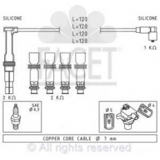 4.9607 FACET Комплект проводов зажигания