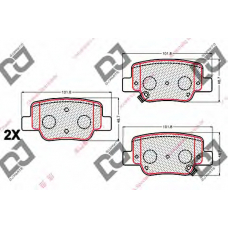 BP2148 DJ PARTS Комплект тормозных колодок, дисковый тормоз