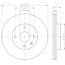 8DD 355 117-061 HELLA Тормозной диск