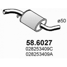 58.6027 ASSO Средний глушитель выхлопных газов