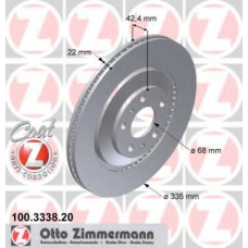 100.3338.20 ZIMMERMANN Тормозной диск