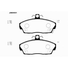 J3604031 NIPPARTS Комплект тормозных колодок, дисковый тормоз