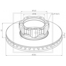 016.272-00A PE Automotive Тормозной диск