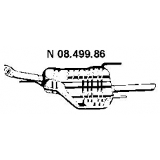 08.499.86 EBERSPACHER Глушитель выхлопных газов конечный