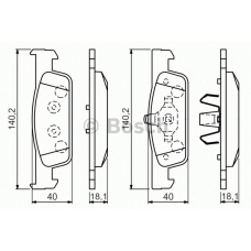 0 986 494 661 BOSCH Комплект тормозных колодок, дисковый тормоз