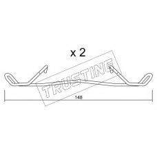 KIT.092 TRUSTING Комплектующие, колодки дискового тормоза