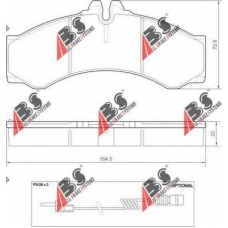 37000 ABS Комплект тормозных колодок, дисковый тормоз