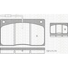 8110 10799 TRIDON Brake pads - front