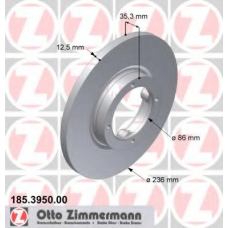 185.3950.00 ZIMMERMANN Тормозной диск