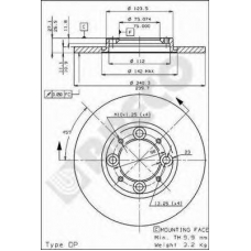 BS 7189 BRECO Тормозной диск