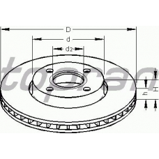 300 266 TOPRAN Тормозной диск
