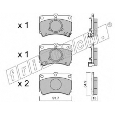 105.0 fri.tech. Комплект тормозных колодок, дисковый тормоз