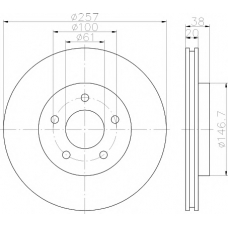 8DD 355 113-351 HELLA PAGID Тормозной диск