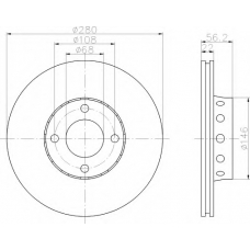 8DD 355 103-091 HELLA Тормозной диск