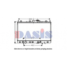 140095N AKS DASIS Радиатор, охлаждение двигателя