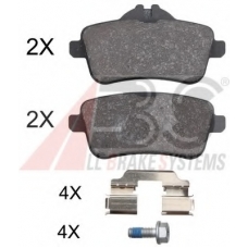37941 ABS Комплект тормозных колодок, дисковый тормоз
