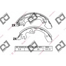 BS1419 DJ PARTS Комплект тормозных колодок