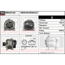 DRA1004 DELCO REMY Генератор