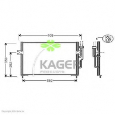 94-5230 KAGER Конденсатор, кондиционер