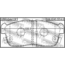 0701-GA413F FEBEST Комплект тормозных колодок, дисковый тормоз