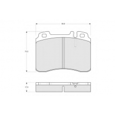PF1271 PROCODIS FRANCE Комплект тормозных колодок, дисковый тормоз