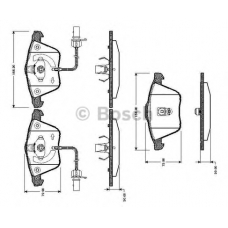 0 986 TB2 436 BOSCH Комплект тормозных колодок, дисковый тормоз