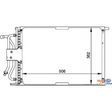 8FC 351 036-411 HELLA Конденсатор, кондиционер