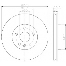 8DD 355 116-351 HELLA PAGID Тормозной диск