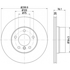 8DD 355 120-901 HELLA PAGID Тормозной диск