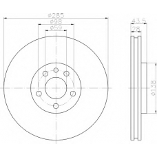 8DD 355 108-761 HELLA Тормозной диск