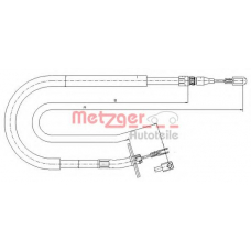 10.9876 METZGER Трос, стояночная тормозная система