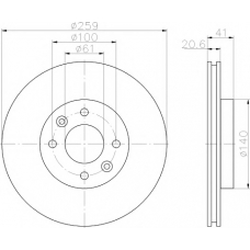 8DD 355 102-491 HELLA PAGID Тормозной диск