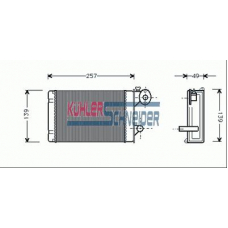 1390101 KUHLER SCHNEIDER Теплообменник, отопление салона