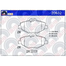 20632 GALFER Комплект тормозных колодок, дисковый тормоз