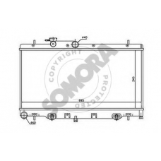332340 SOMORA Радиатор, охлаждение двигателя